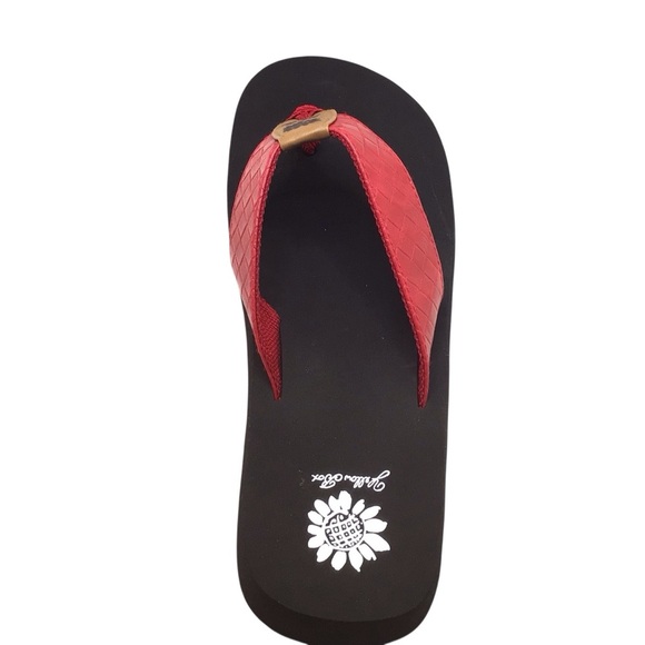 Yellow Box Women’s Cocoa Red Flip Flop Sandal Size 9.5 - Picture 5 of 8